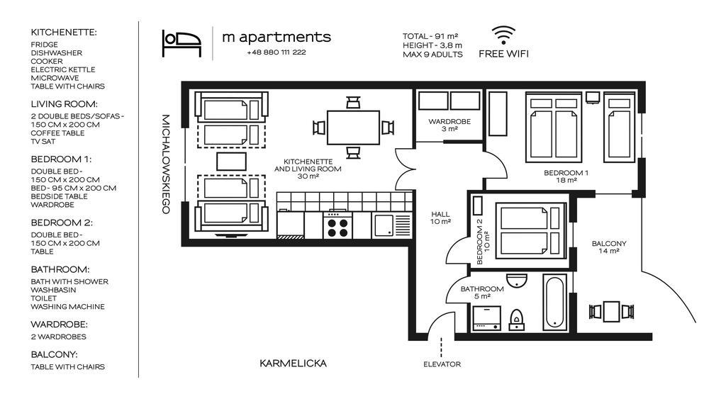M Apartments Krakkó Kültér fotó